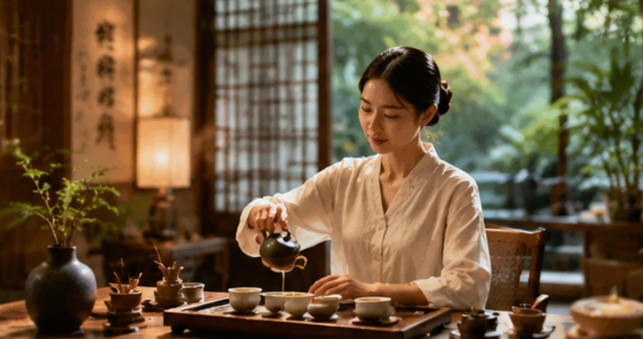 Chinese tea wellness experience